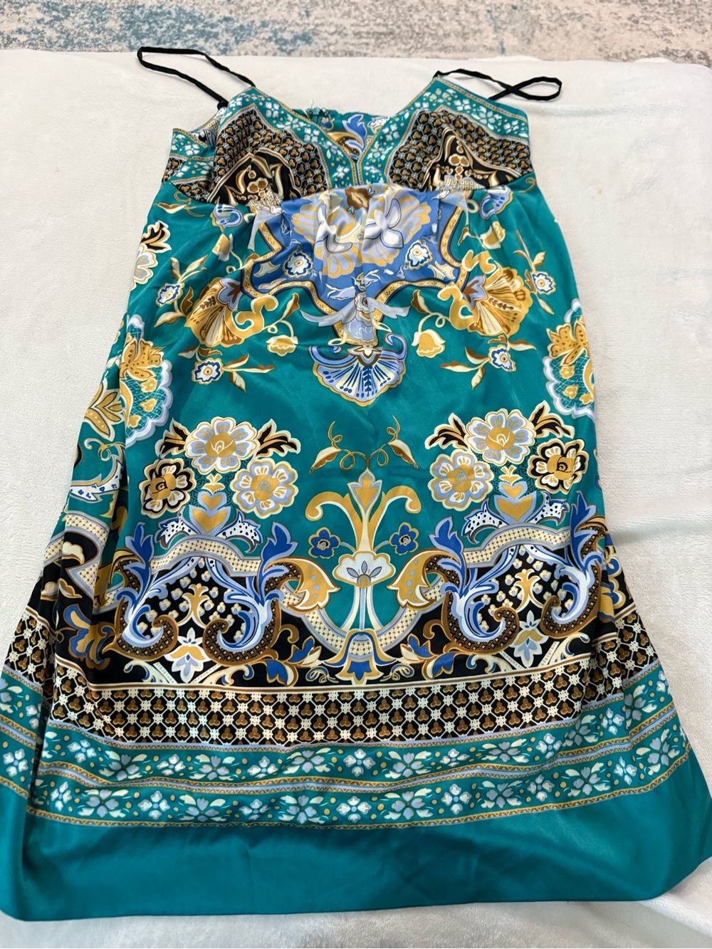 I.C.E. Adjustable Straps Colorful Dress Size 10 D74